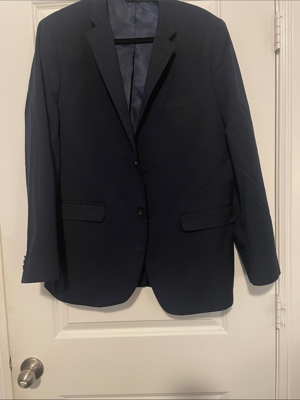 Men's Navy Two-Button Tailored Blazer